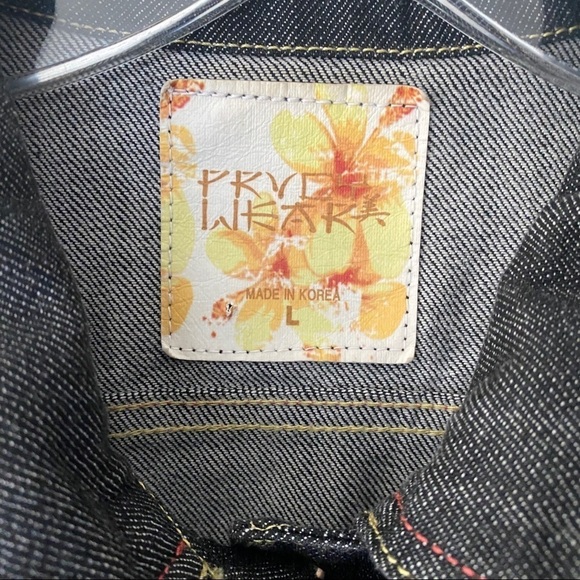 Privacy Wear Breast Cancer Denim Jacket. Embroidery: Women's Size Large - Picture 3 of 6